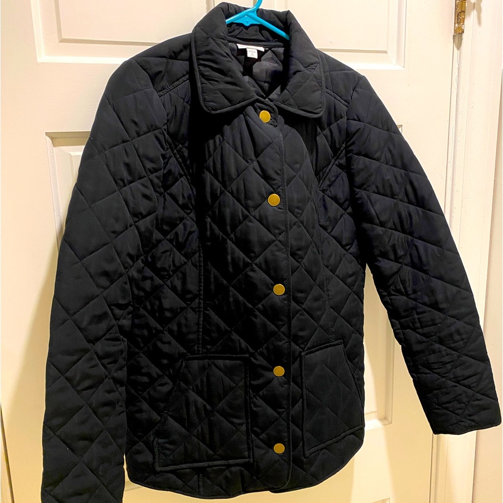 JJill quilted barn jacket, size Small TALL in terrific condition.
